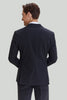 Load image into Gallery viewer, Men&#39;s 3 Piece Pinstripe Dark Grey Tuxedo Suit