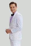 Men's Slim Fit 2 Piece Suit One Button Shawl Lapel Tuxedo for Wedding