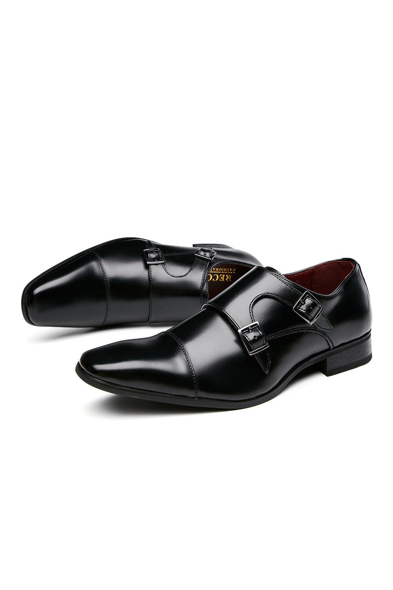 Patent leather sale monk strap shoes