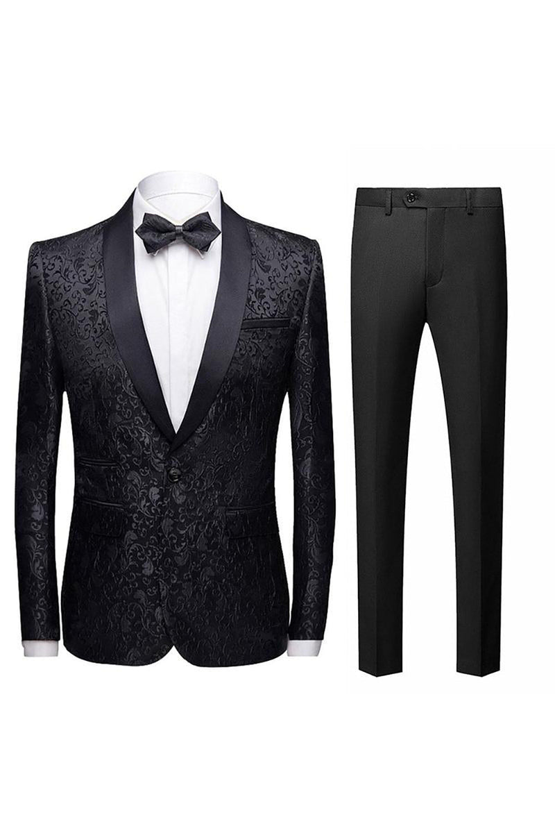 Men's 2 Piece Blazer Tuxedo Suit Asymmetric Button Belt Jacket Peak Lapel  Blazer