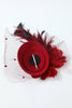 Load image into Gallery viewer, Burgundy Feathered 1920s Headpieces