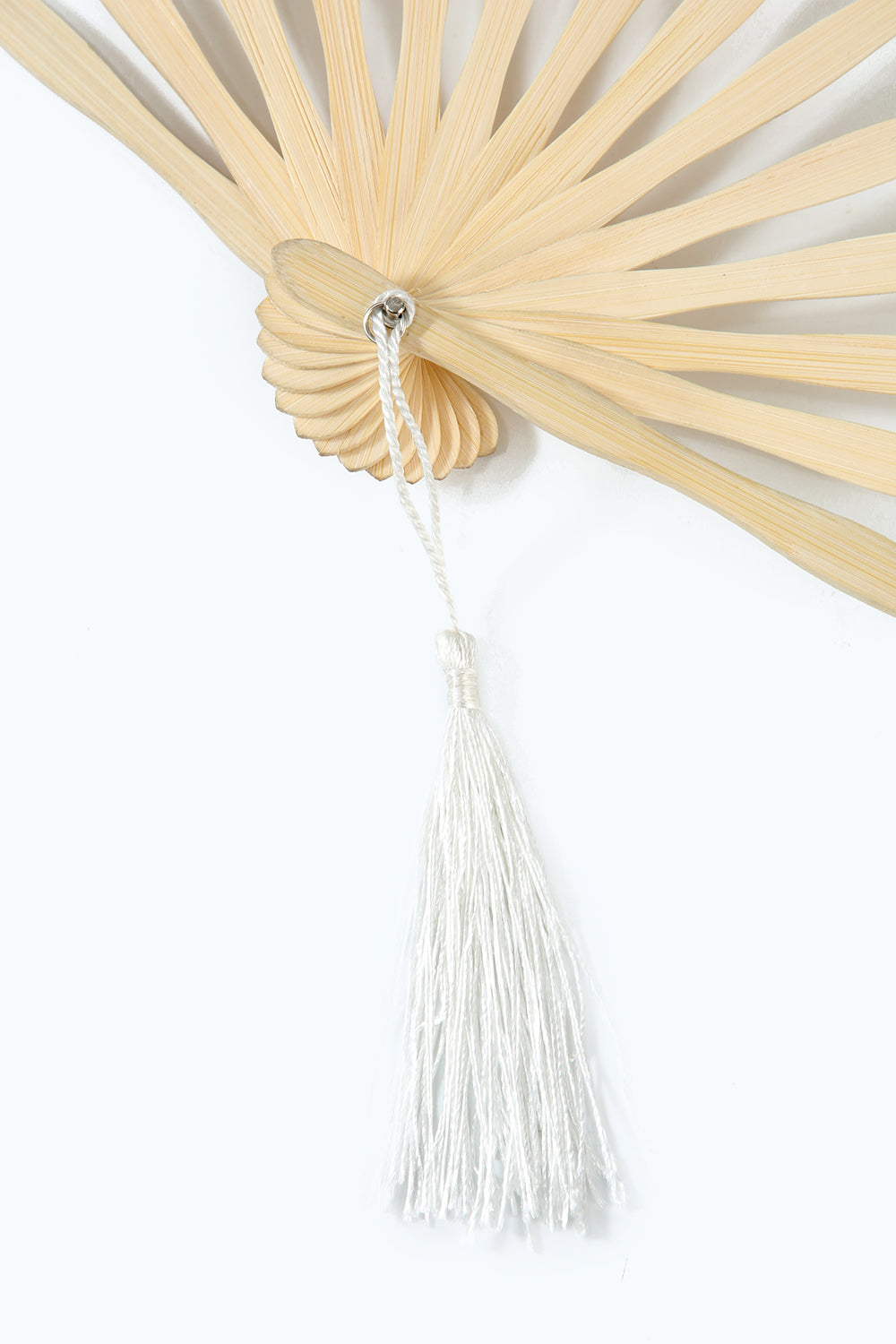 Ivory 1920s Hollow Lace Fan with Fringes