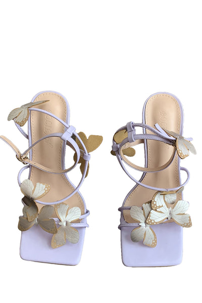 High heels with butterflies on the back hot sale