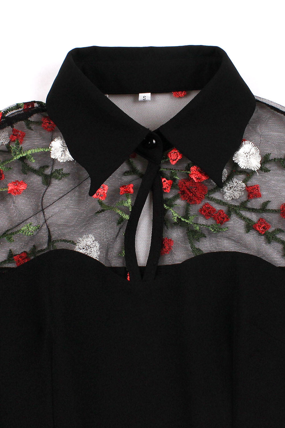 Black Long Sleeves Halloween Dress with Embroidery