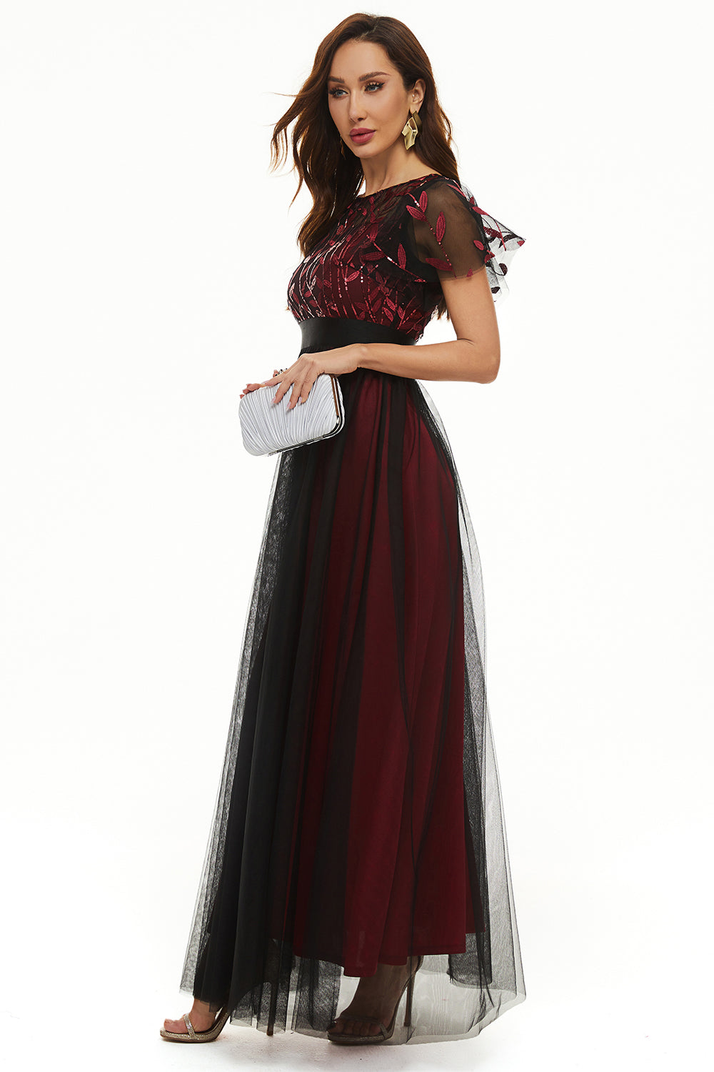 Sequins Tulle Mother of The Bride Dress