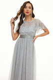 Sequins Tulle Mother of The Bride Dress