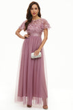 Sequins Tulle Mother of The Bride Dress