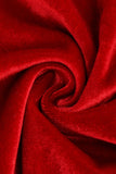 Red Velvet Midi A-line Vintage Dress