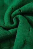 Long Sleeve Oversized Green Christmas Sweater
