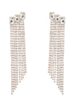 Fuchsia Beaded Rhinestone Party Earrings