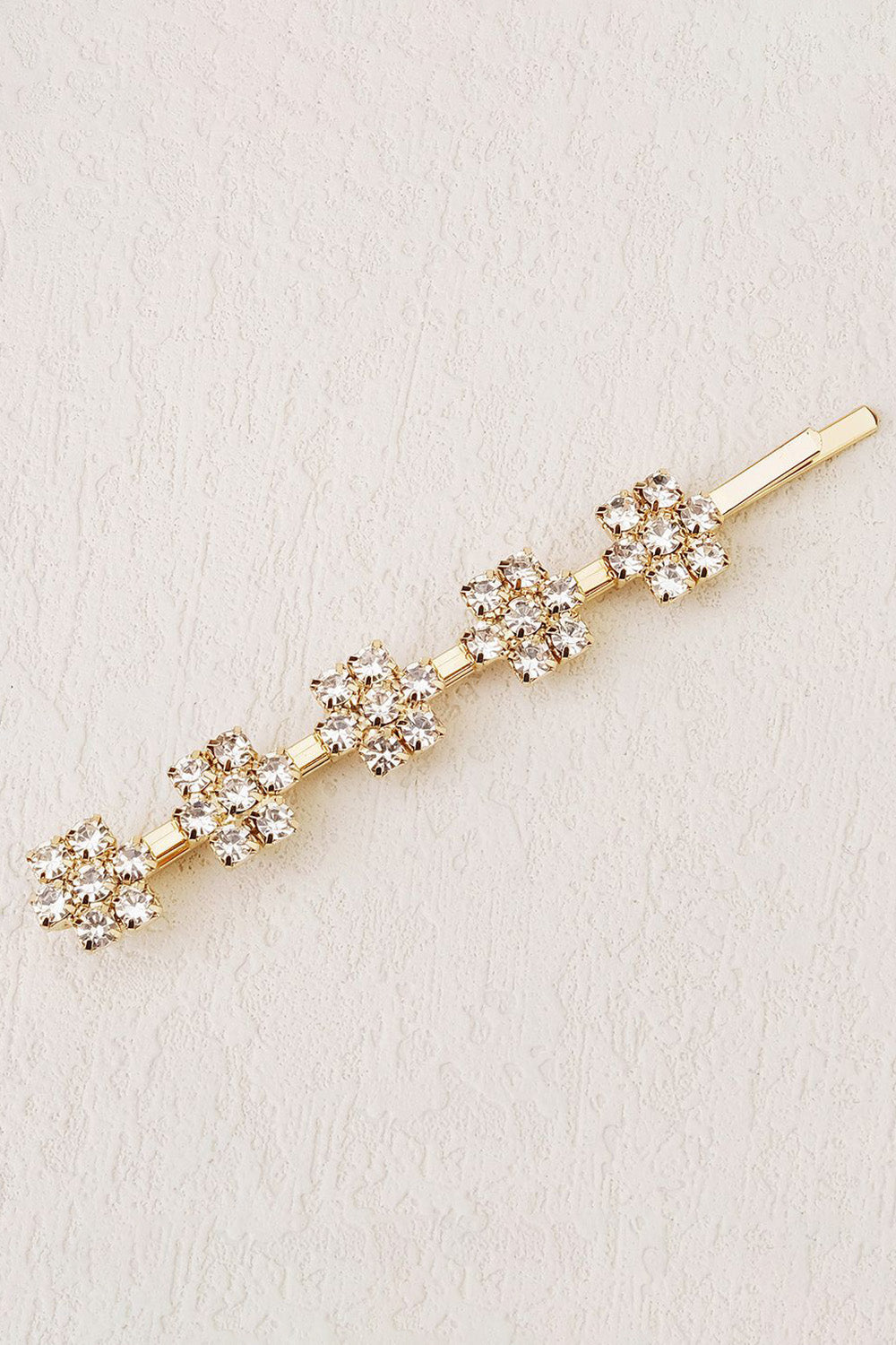 Golden Rhinestones Hair Clip