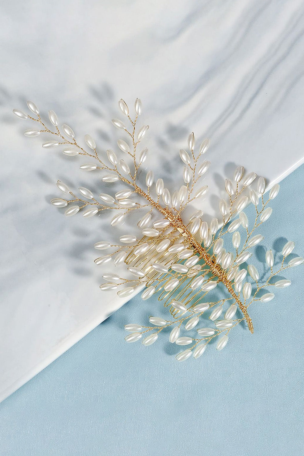 Silver Pearl Bridal Hair Clip