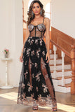 Dark Green Sparkly Long Prom Dress with Sequins