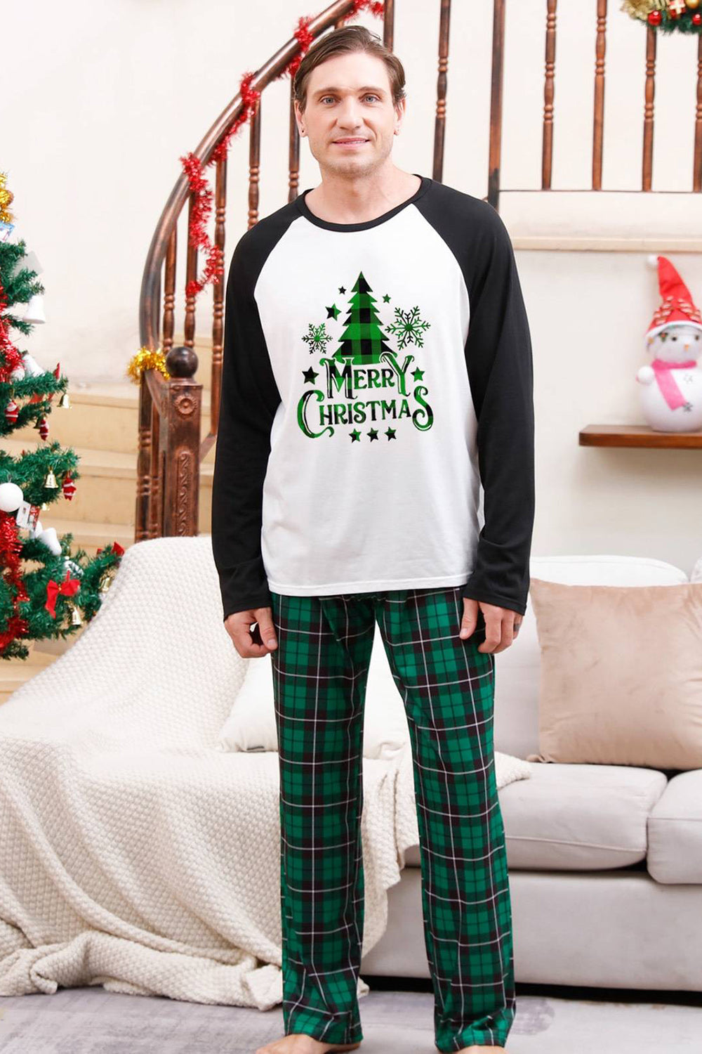 Green Plaid Family Merry Christmas Pajama Sets