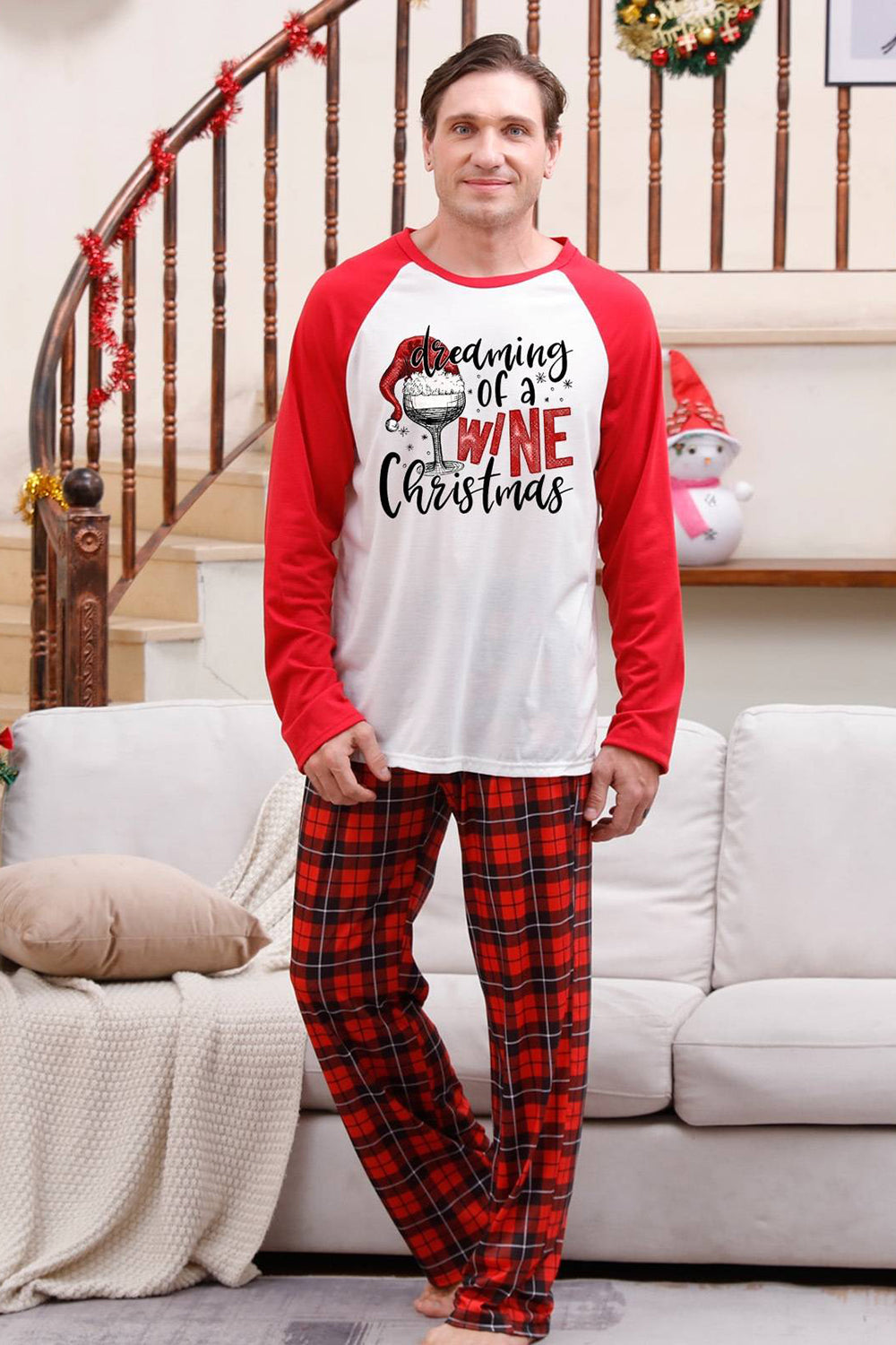 Red Plaid Matching Family Christmas Pajamas Sets