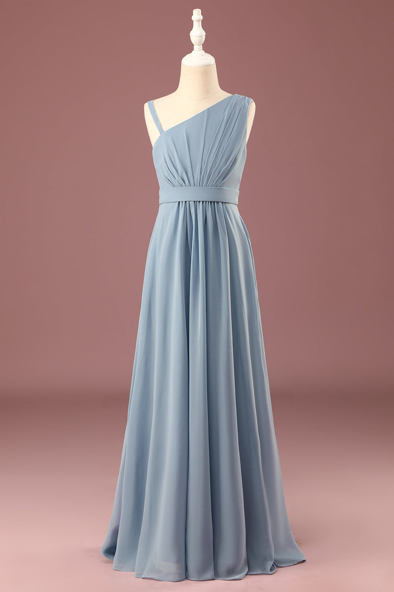 Junior bridesmaid top dresses dusty blue