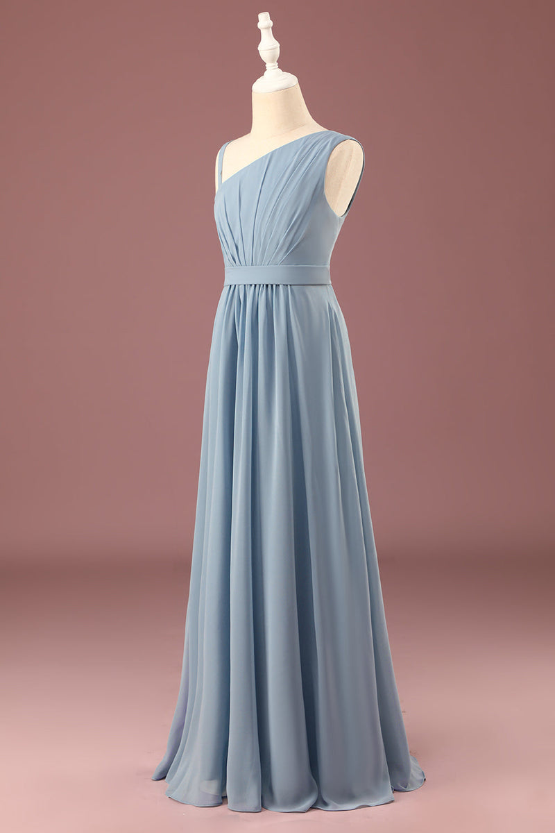 Dusty blue bridesmaid dresses sale with sleeves