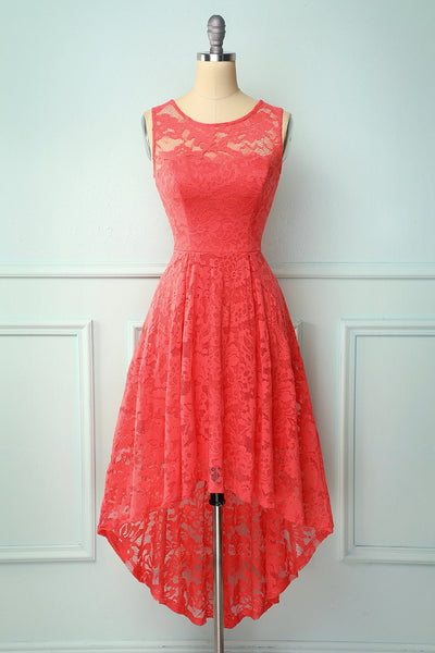 High low coral dress discount