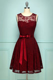 Burgundy Lace Dress