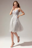 Grey Lace Dress