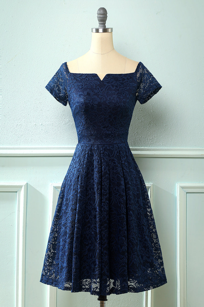 Navy lace best sale sleeveless dress