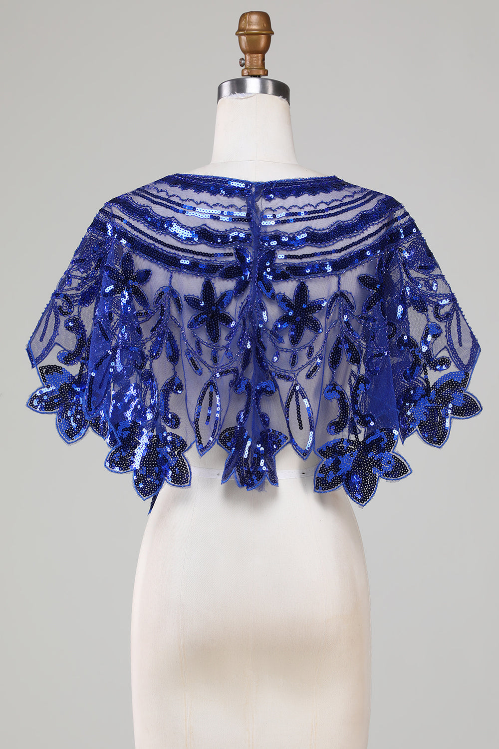 Glitter Sequins Black 1920s Cape