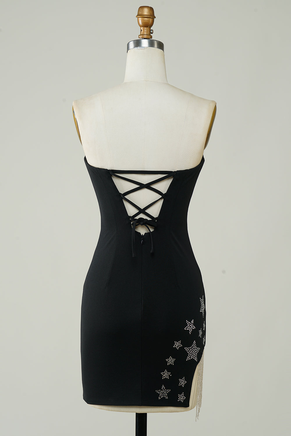 Stylish Sheath Strapless Black Short Party Dress