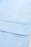 Light Blue Peak Lapel 2 Piece Men's Prom Suits