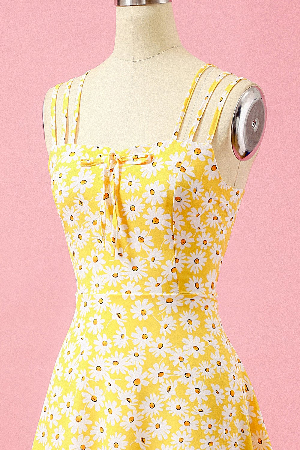 Black Floral Print Daisy Casual Dress