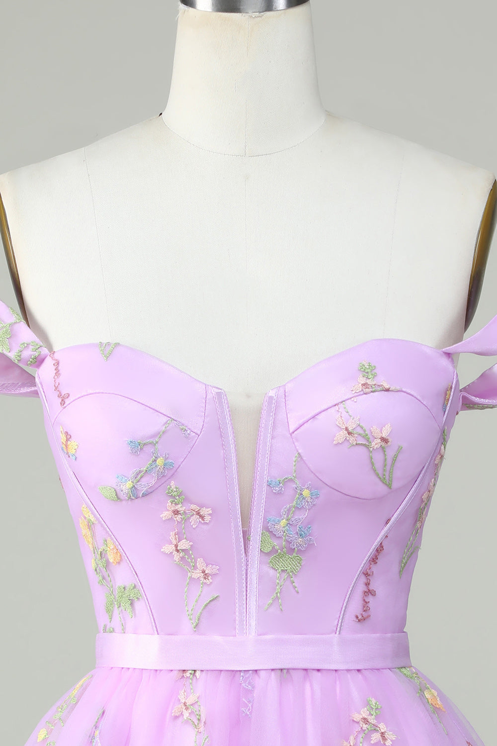 Cute A Line Sweetheart Purple Short Graduation Dress with Embroidery