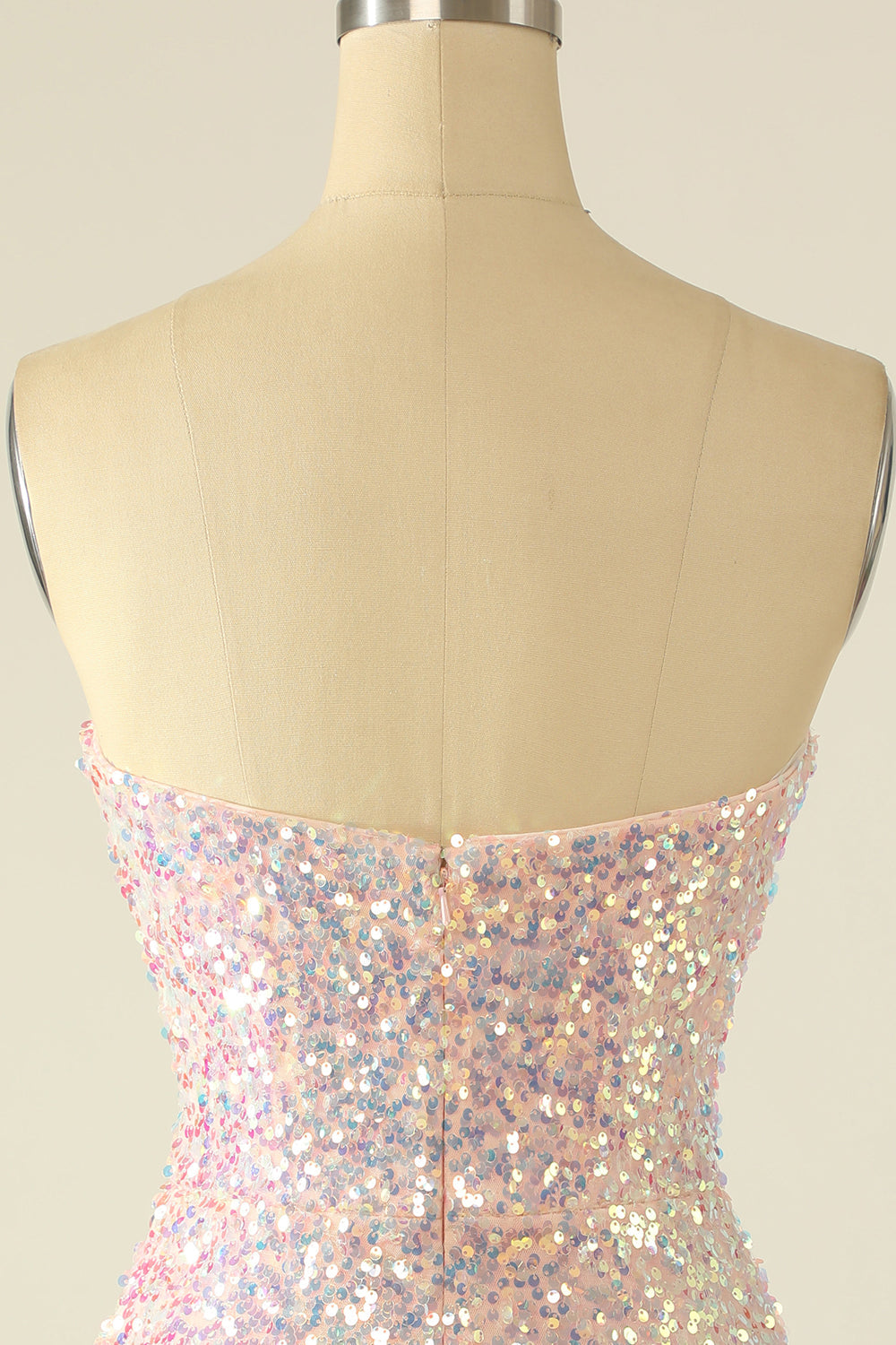 Sky Blue Sequin Graduation Dress with Feathers