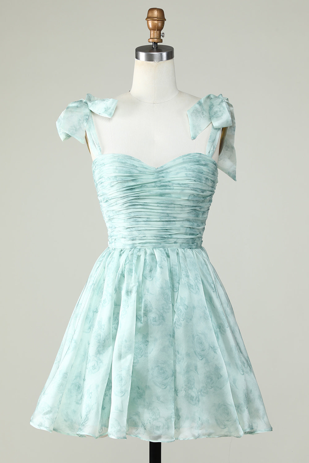Blue A Line Spaghetti Straps Graduation Dress