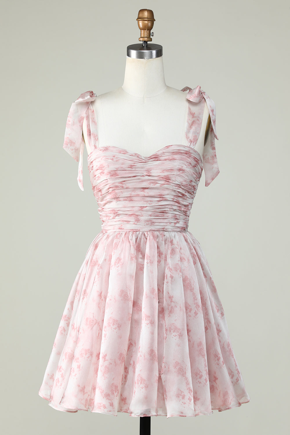Blue A Line Spaghetti Straps Graduation Dress