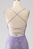Sparkly Mermaid Lilac Long Prom Dress