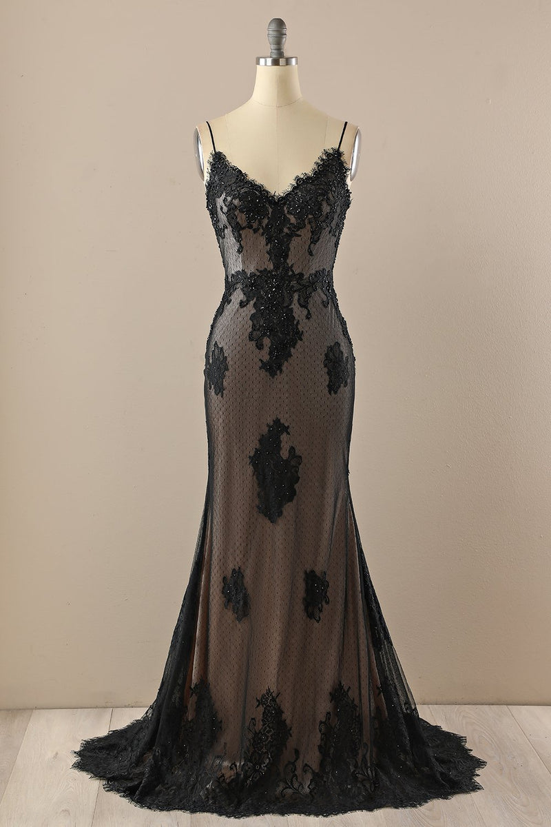 Black dress sale with beaded neckline