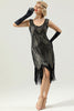 Load image into Gallery viewer, Apricot Sleeveless Sequin Fringe 1920 Dress