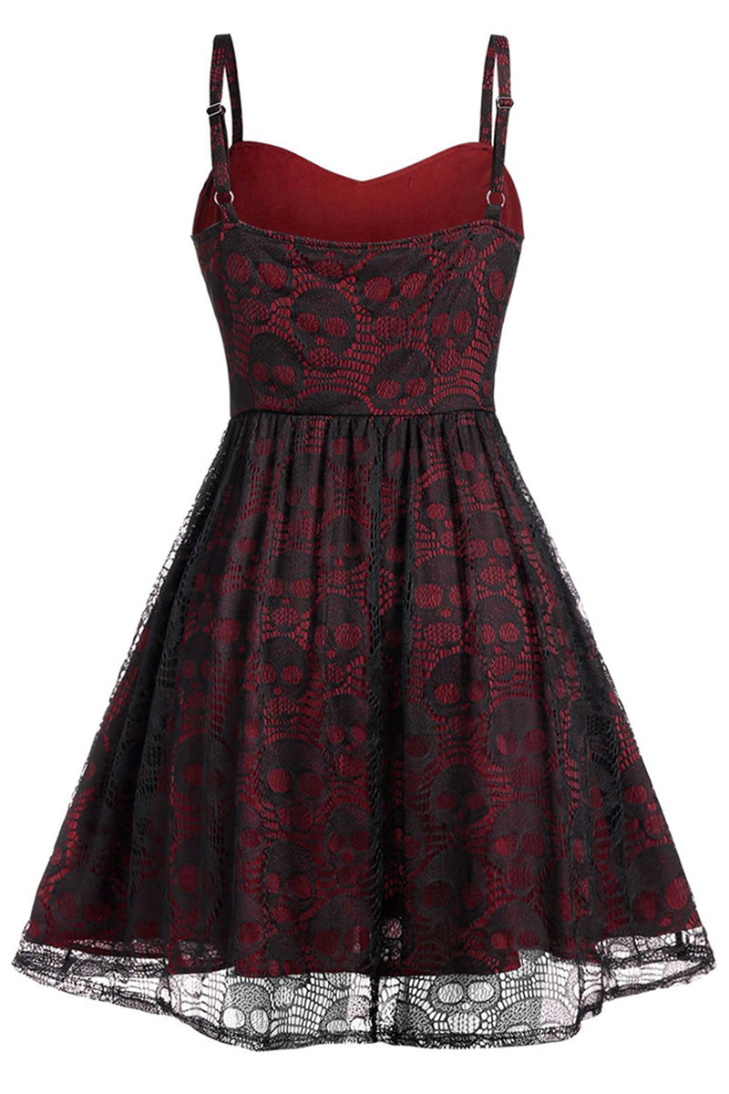 Black red best sale lace dress