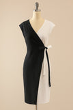 White & Black Bodycon Dress