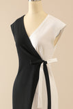 White & Black Bodycon Dress