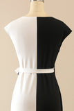 White & Black Bodycon Dress