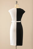White & Black Bodycon Dress