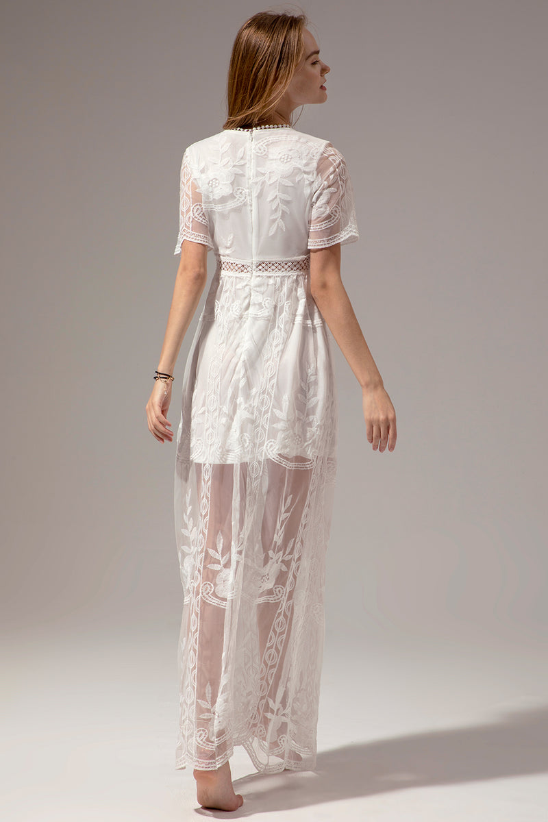 Lace boho maxi top dress