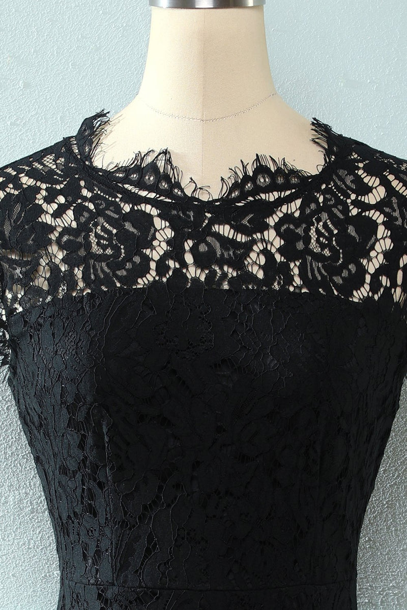 Lace top 2025 black dress