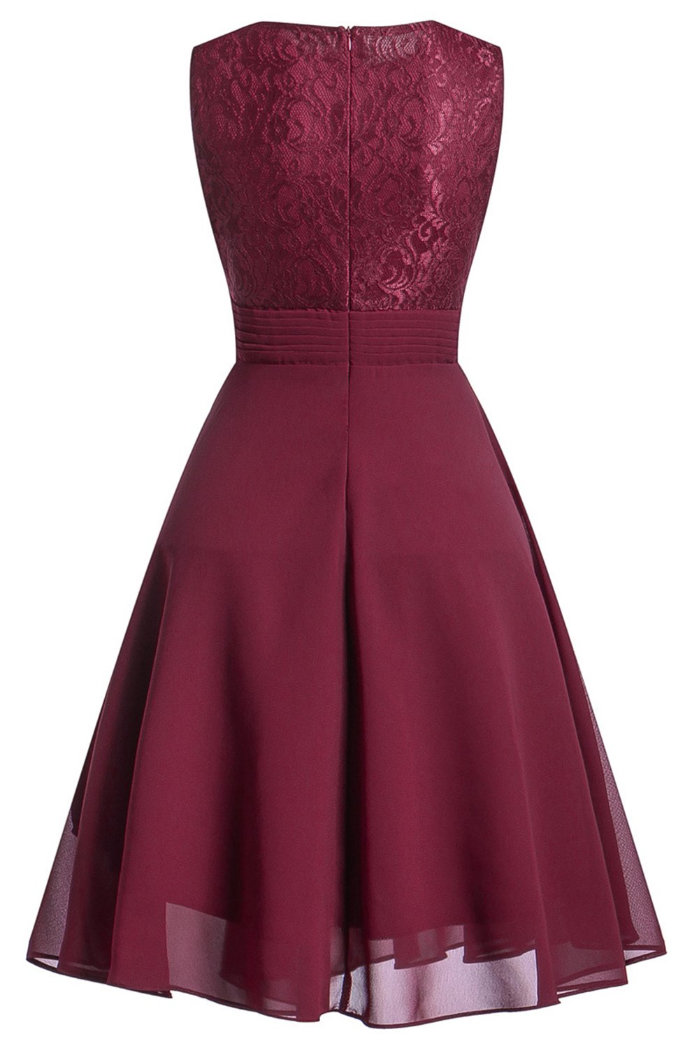 Navy Lace Wedding Party Dress with Ruffles