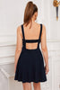 Load image into Gallery viewer, Sleeveless Navy Short Prom Dress