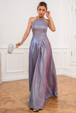 Glitter Purple Long Prom Dress