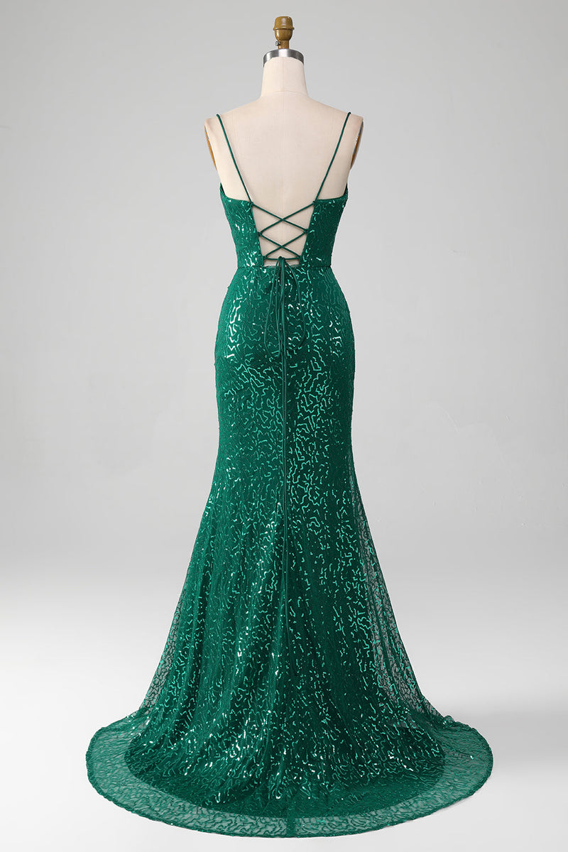 Dark green shop beaded dress