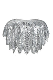 Grey Sequin Glitter 1920s Cape