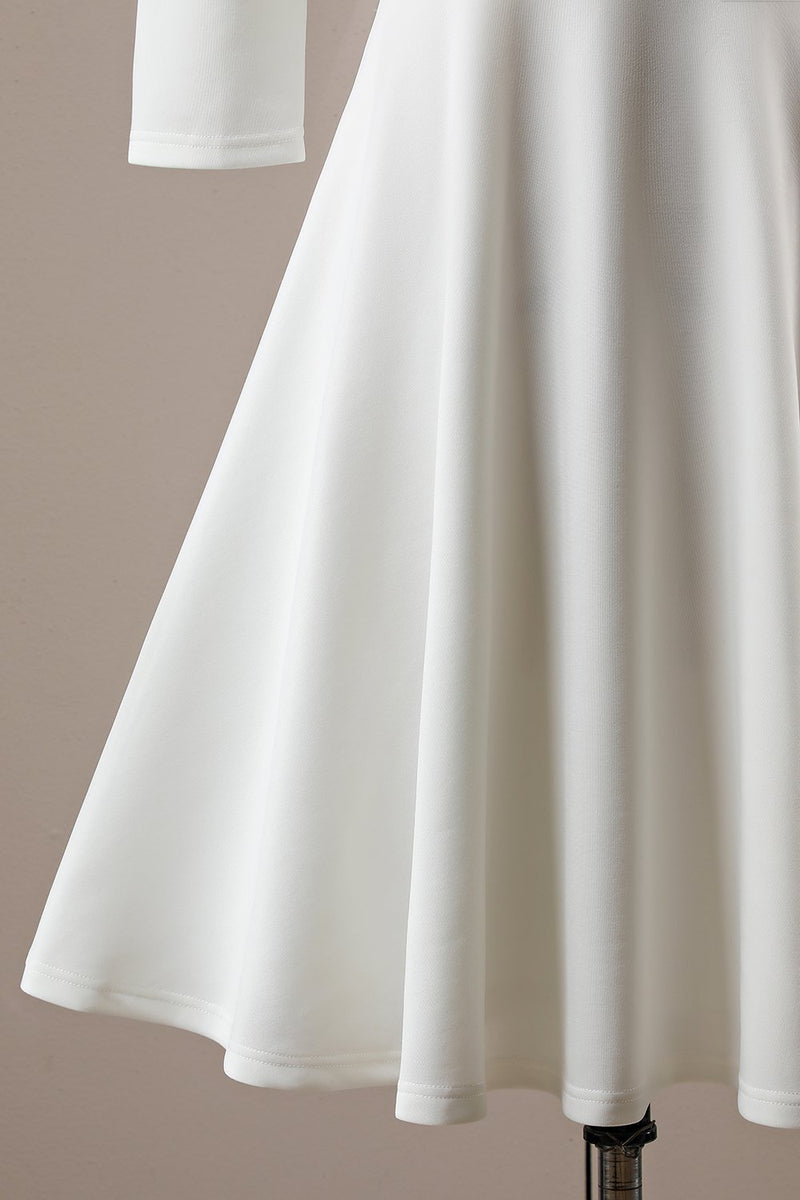 Load image into Gallery viewer, Off Shoulder White Midi Dress