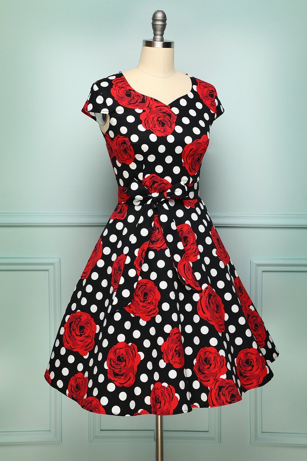Rose Dots 1950s - ZAPAKA